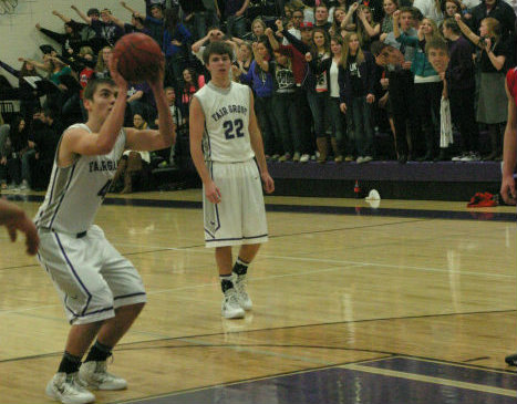 Zane McCurry shoots a free throw in a game against Pleasant Hope. 