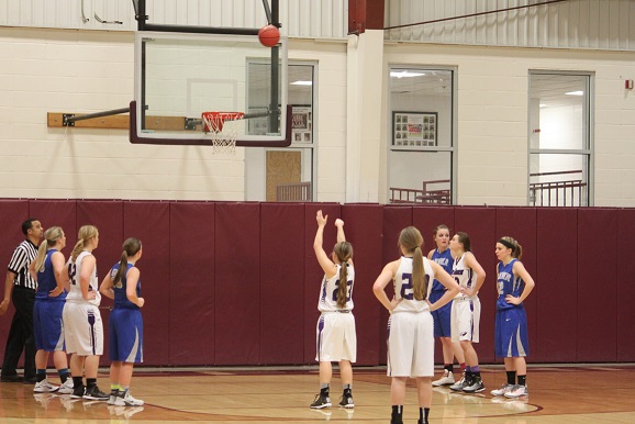 Bailey Weaver shoots a free throw against Clever in the district tournament.
