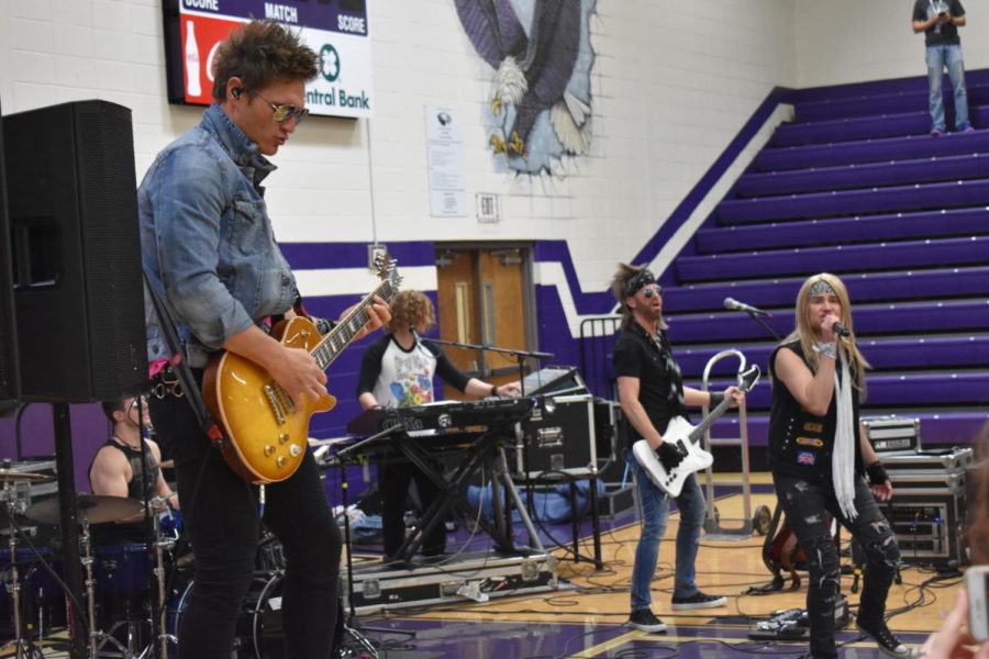 The band Members Only perform for Fair Grove Schools