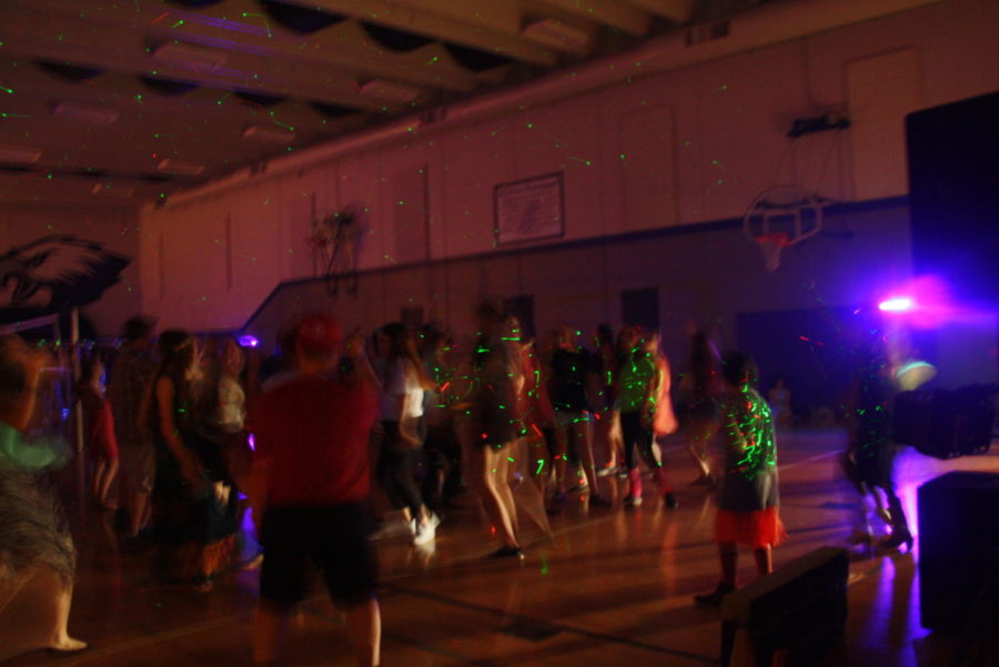 The middle school enjoys their dance