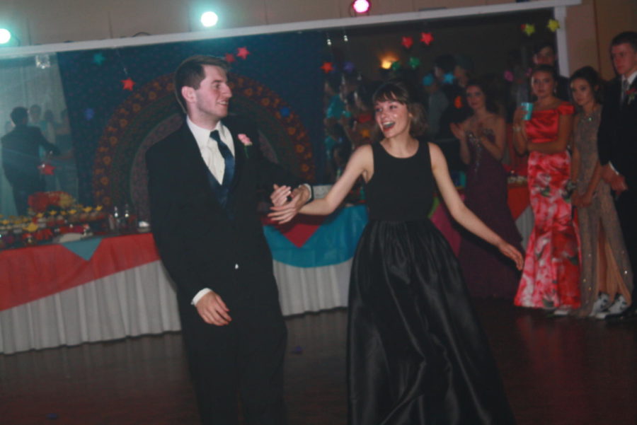 Prom Queen, Sydney Foster (12), and Ryan Padgett (12), dance the night away.