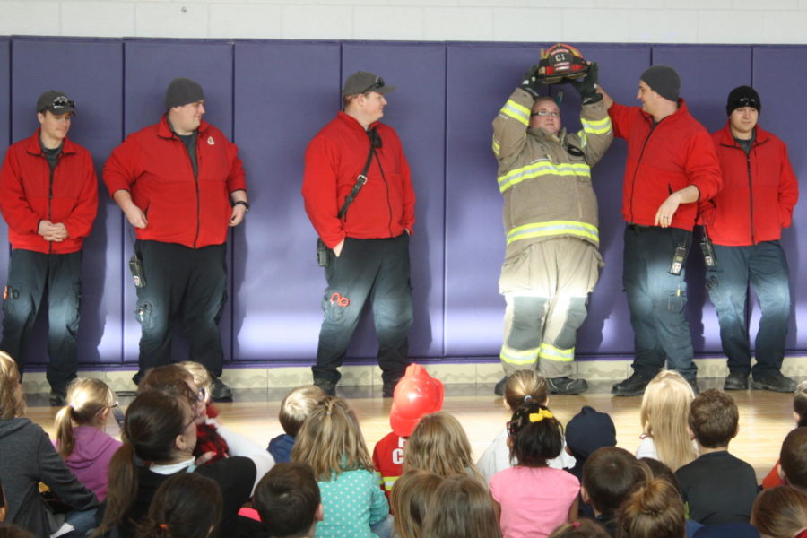 Local firefighters present at Careers on Wheels