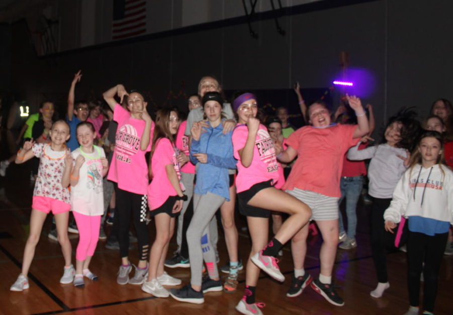 Middle Schoolers have fun at their dance.
