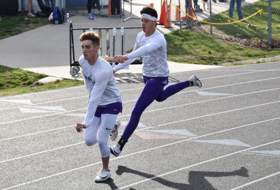 Dominick Hoskins and Caleb Dodd at the 5/4 track meet