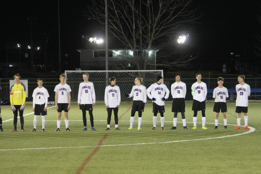 Fair Groves soccer team at Lake Country against New Covenant for Districts