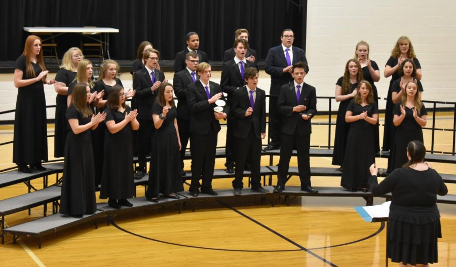 The choir at their Christmas performance