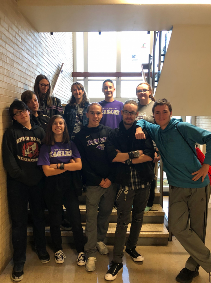 The Scholar bowl team posing as they celebrate their season