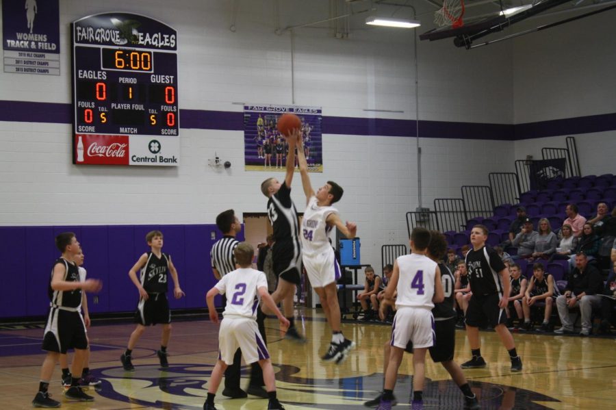 MS boys playing against Skyline