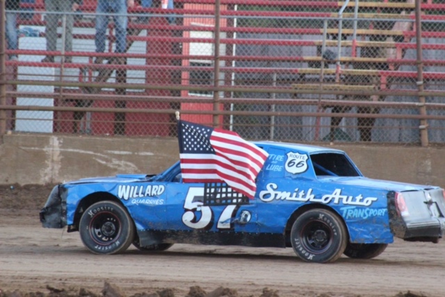 Dalton Roberts driving in a local race.