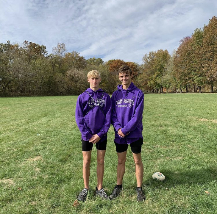 Luke Buescher and Liam Draper at the District meet.