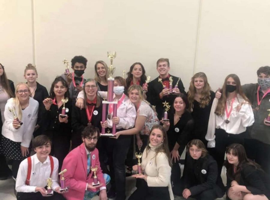 Reese Wells (row two, first on the left) participated in her first high school speech tournament.
Photo credit to Speech team Photography Guests.