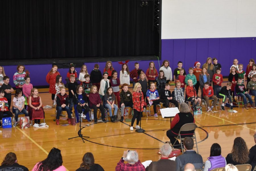 The Fair Grove third grade performing their Christmas Program in the Upper Elementary gym.

