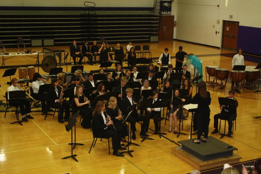 The Fair Grove High School Band at their concert on 5/5. (Photo taken by FGS News Staff.) 