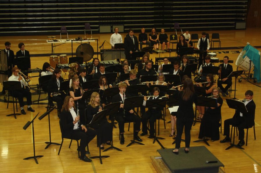 Fair Grove High Schools Concert Band performing in their Spring Concert on 5/5 (photo by Baily Carll).