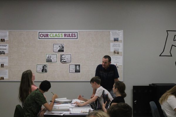 Ryan Highstreet teaching. (photo taken by Alix Harris)