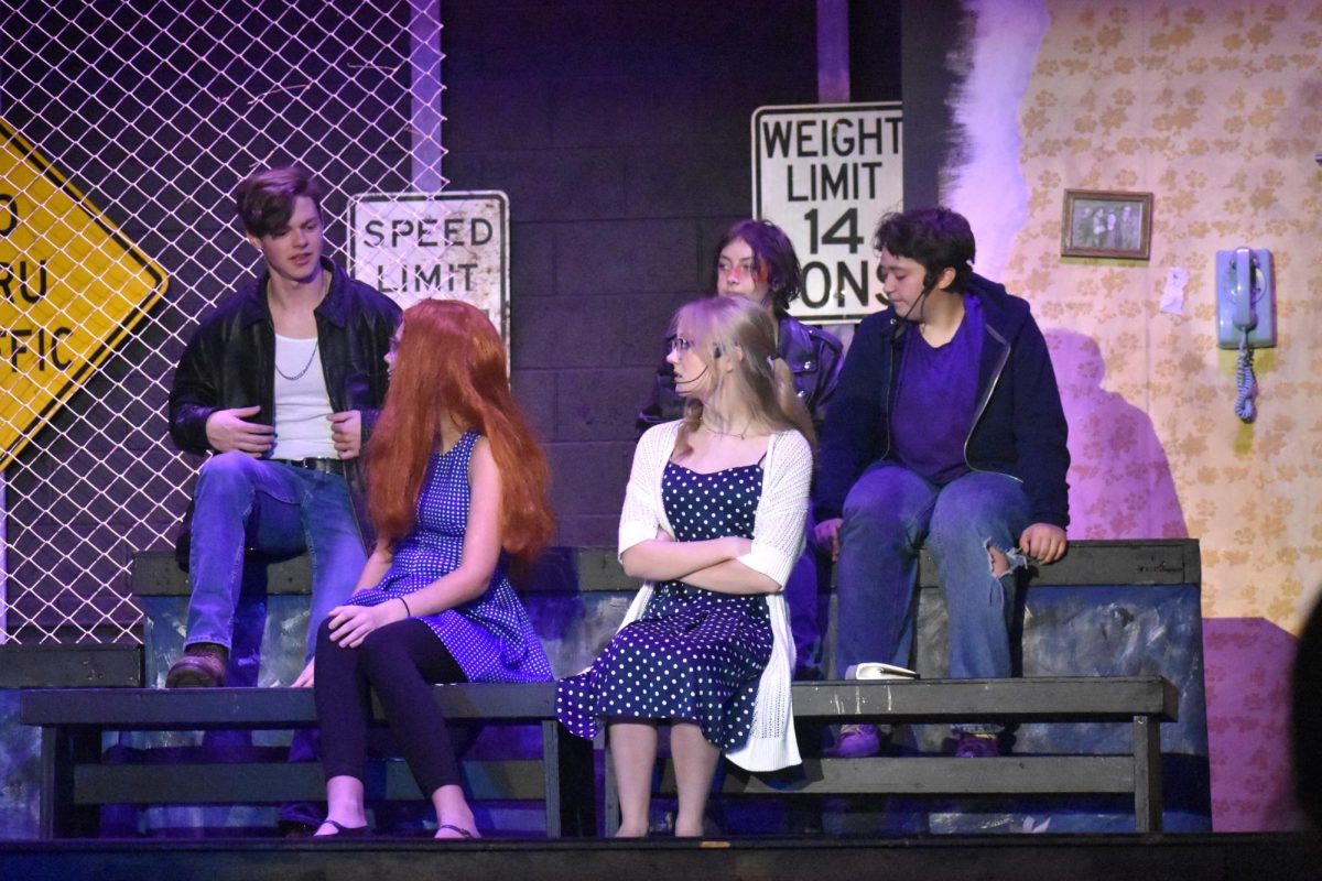 Performance of The Outsiders.Top row left to right: Lucas Engle (11), Cheyenne Todd (9), Nico Jenkins (12), bottom row left to right: Savanna Odom (9), Alyssa Faubion (10).