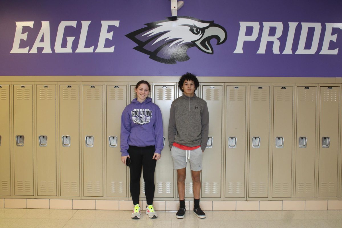 Two potential wrestlers for next years season, Shayla Haddock (left) and Shelby Haskins (right), posing for a photo