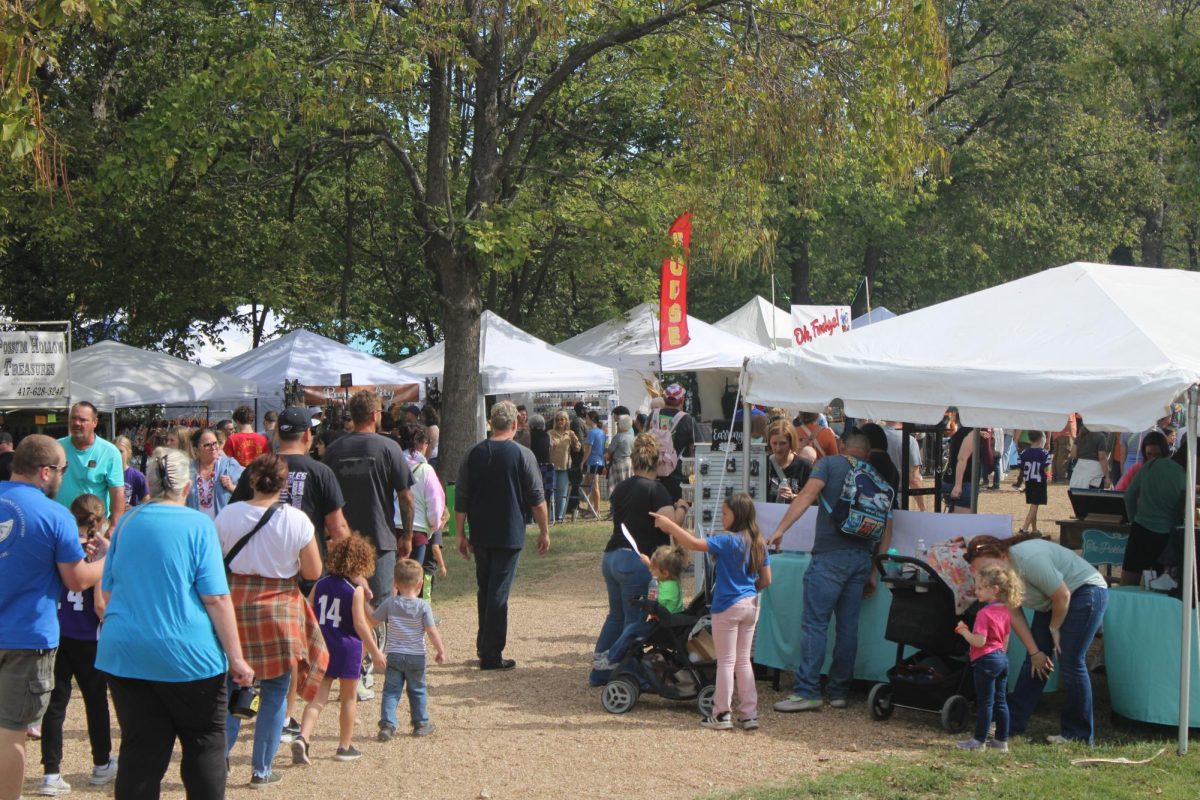 People from all over lined up to see all the vendors. At Fair Grove's own Heritage Reunion Festival on September 28th and 29th. 