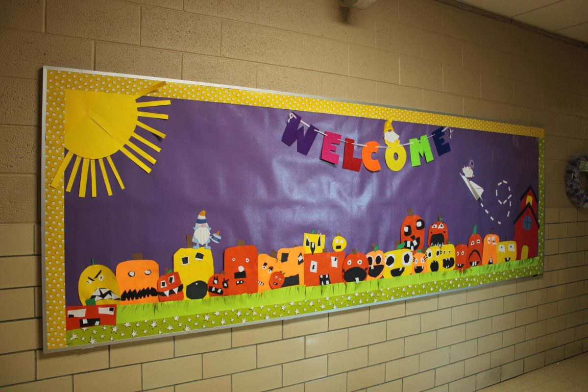 Fair Grove Elementary bulletin board decorated for 2023 Halloween. Boo Grams are available to buy now up until the day of Halloween. Photo provided by Fair Grove Newspaper