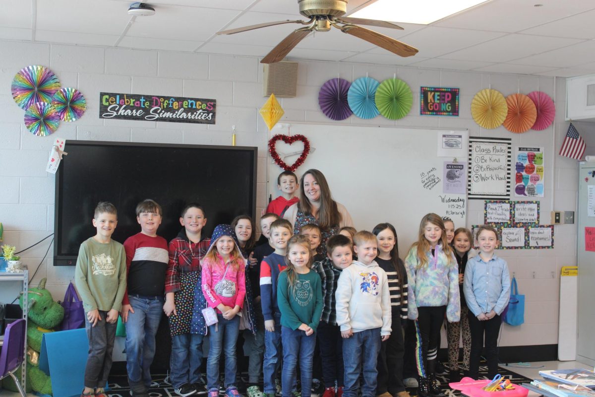 Stacy Lair and her respective class for the 2024-2025 school year. From left to right, top to bottom: Tanner Bain, Mrs. Lair, Evan Kissee, Connor Jefferson, Jaxon Bearden, Madelynn Lucia, Briar Florez, Baylor Hartley, Owen Maza, McKinnley Webster, Rhett Price, Hunter Randolph, Kennedy Boggess, Colden Coble, Indie Brown, Praislee Chapman, Alice Hart, Lila Johnson, Hadley Compton