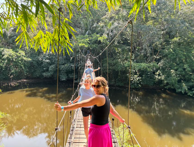 Lindsay Dunning enjoying her spring break, trekking through the jungle in Honduras. 