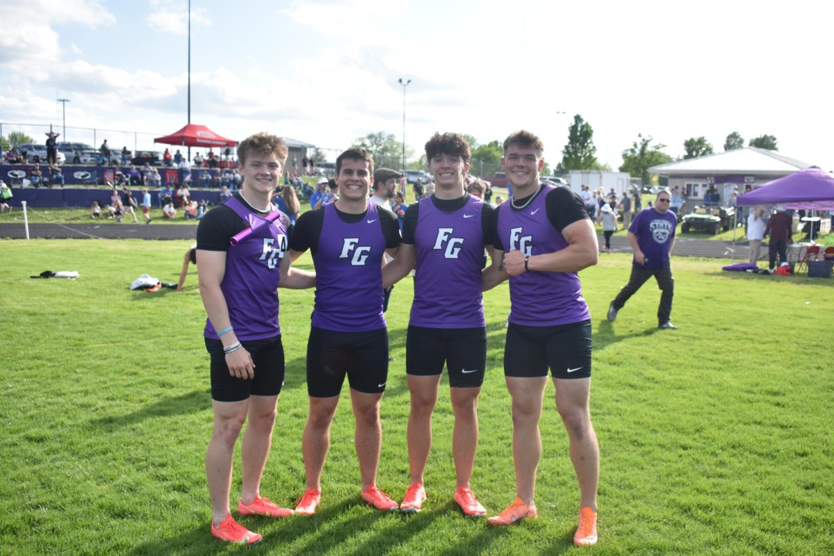 Carson Trussel (11), Dylan George (11), Adrick Wilson (11), and Brock Bruner (12), broke the 4x200 record in the 2024 track season

