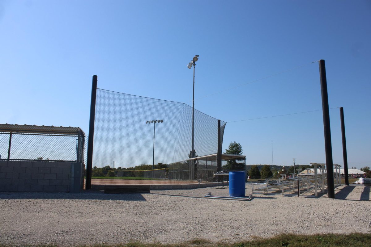 The Fair Grove softball field undergoing renovations. 