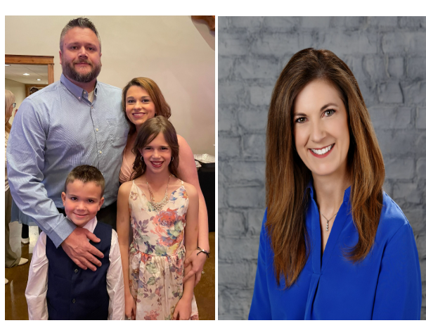 Left: School board member Brett McCulloch with his wife Jenessa McCulloch and his children Connor and Izzy McCulloch. 

Right: School board president, Cheryl Kepes, who has recently been elected to her third school board term.

