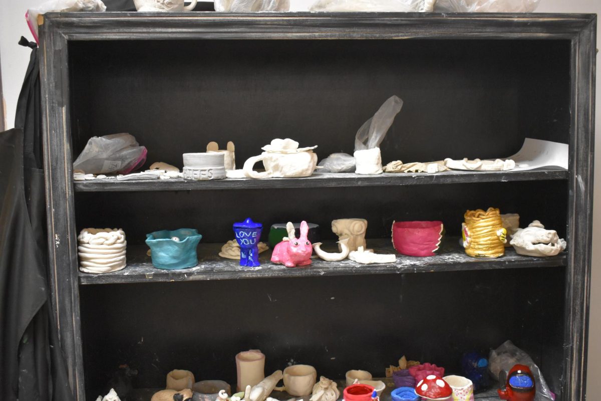 Projects that art club students have worked on in the 2024-2025 school year. The project is a non-specific clay pot project that explores different mediums of pot making. 