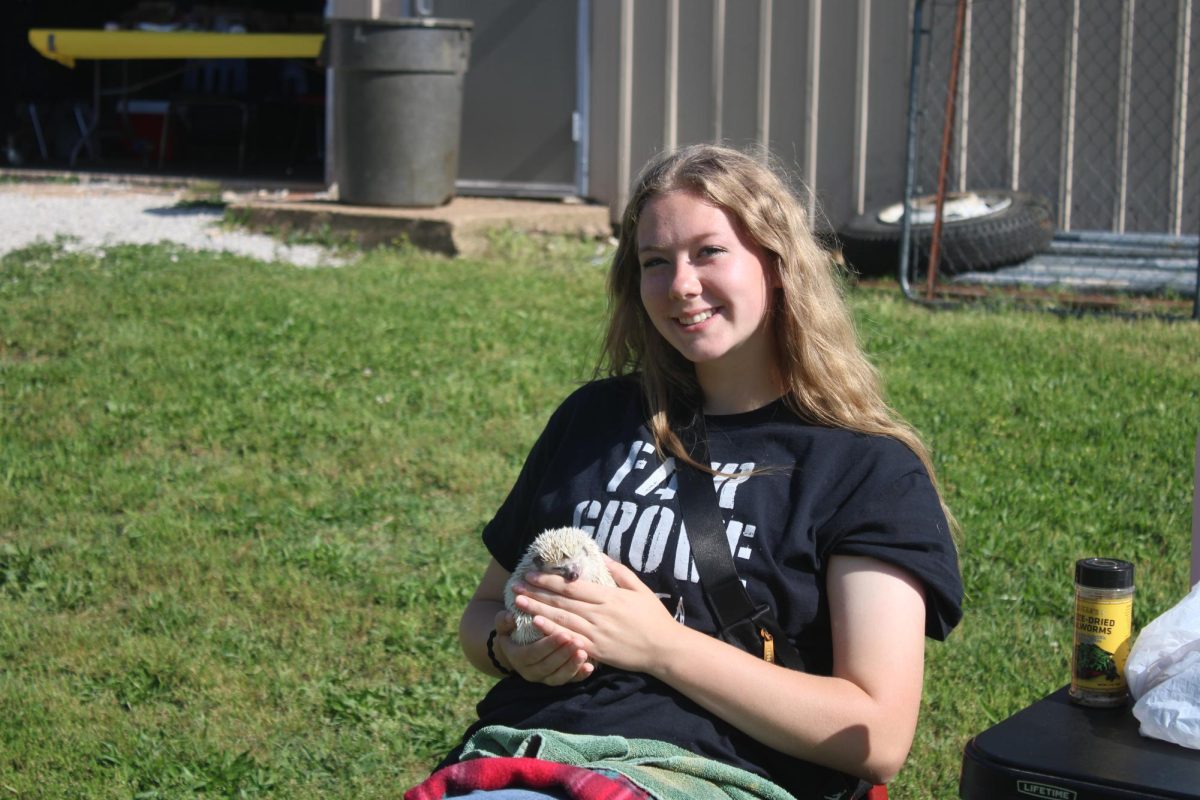Quincy Williams (12), current FFA officer, at FFA's Farm Day on May 16th, 2025. 