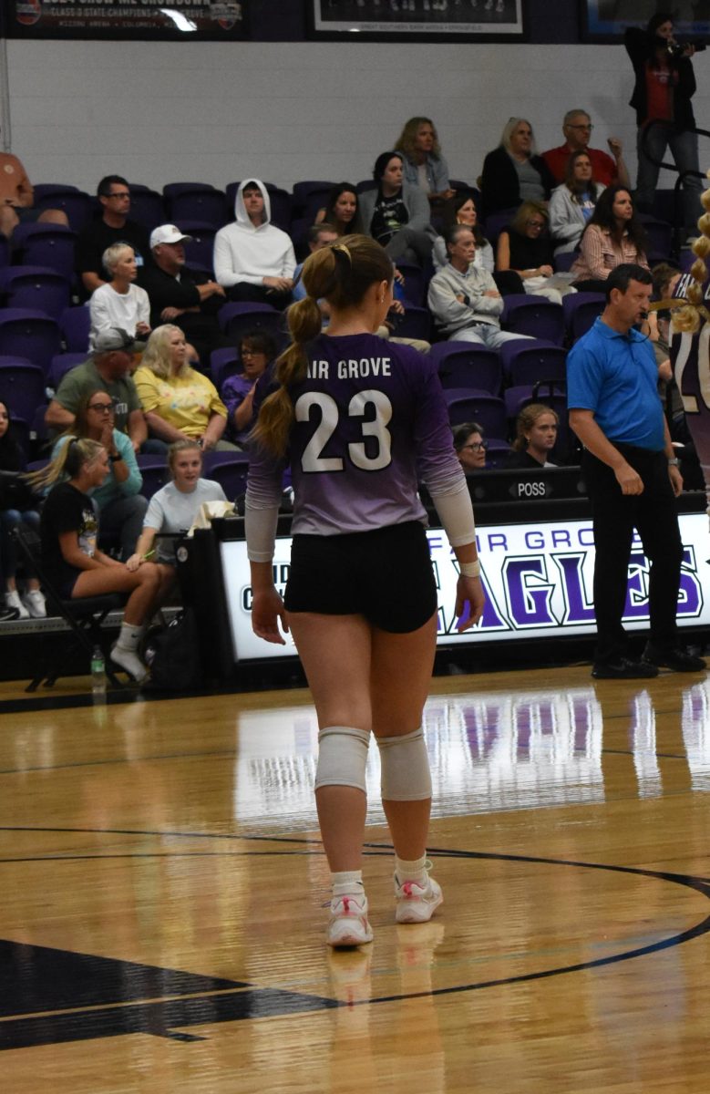 Fair Grove Eagles Volleyball plays against Glendale at home on September 8th.Senior Lelia Huff steps onto the volleyball court ready for anything that Glendale hits at them. 