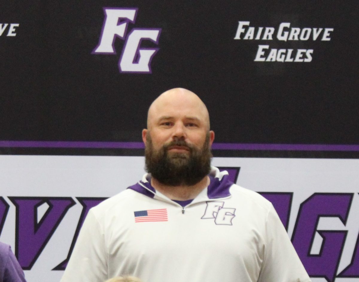Bill Voorhis has been the head football coach at Fair Grove from 2014 - 2026; pictured here at the senior signing day on April 29, 2026.